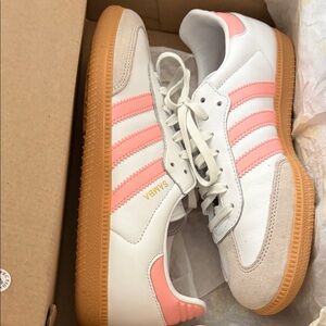 Adidas Kids Samba Sneakers White and Pink